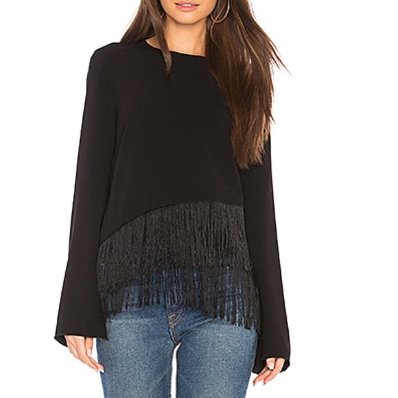 Elizabeth & James Hudson Top with Fringe Hem - Picture 4 of 5